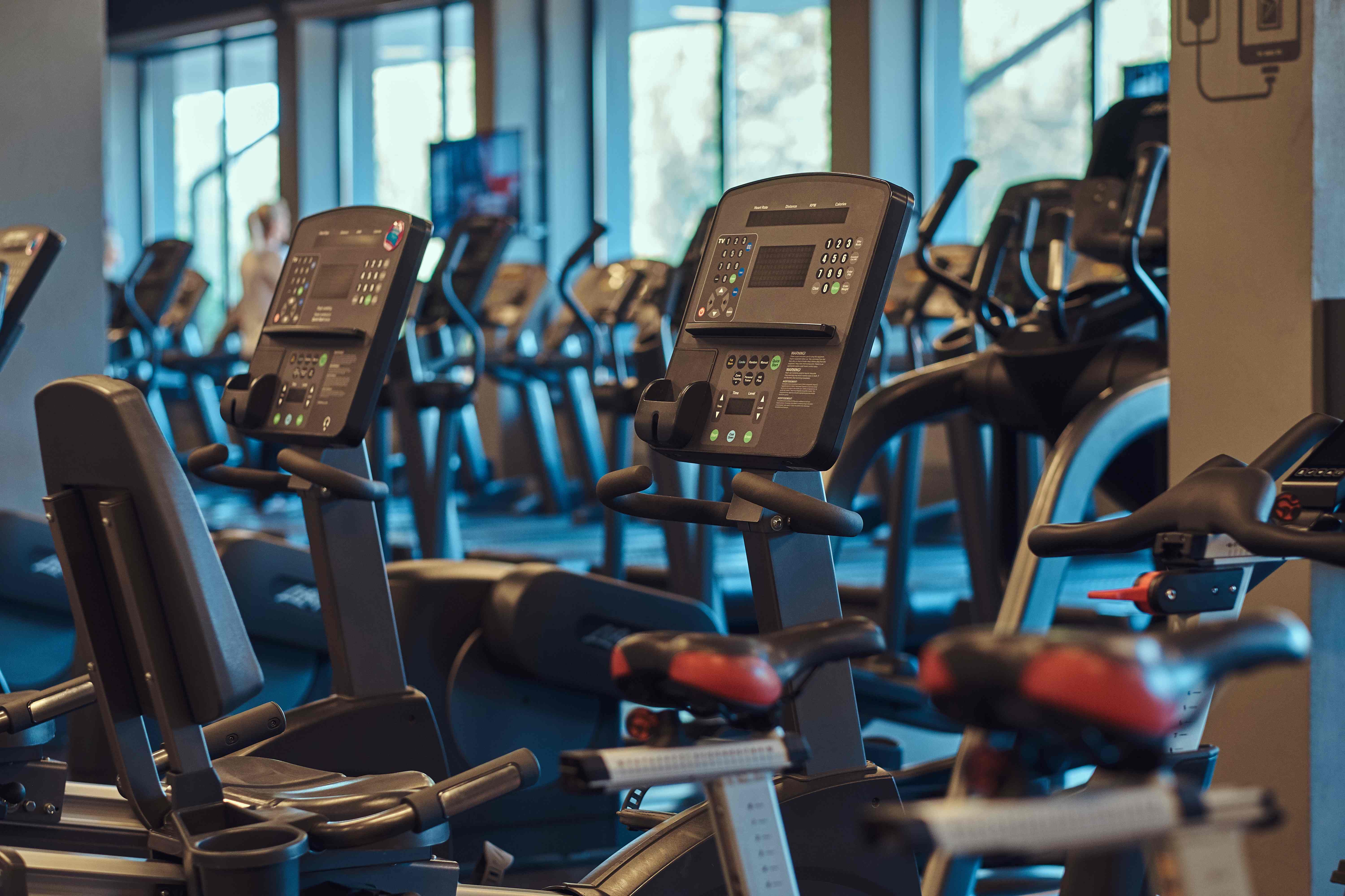 Modern gym interior with professional equipment